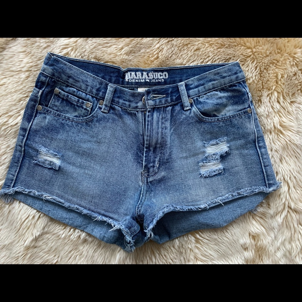 Parasuco Vintage High-Wasted Denim Shorts